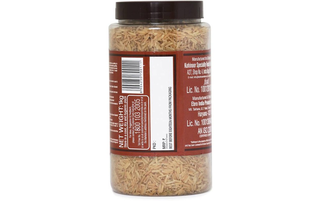 Kohinoor Brown Basmati Rice    Plastic Jar  1 kilogram